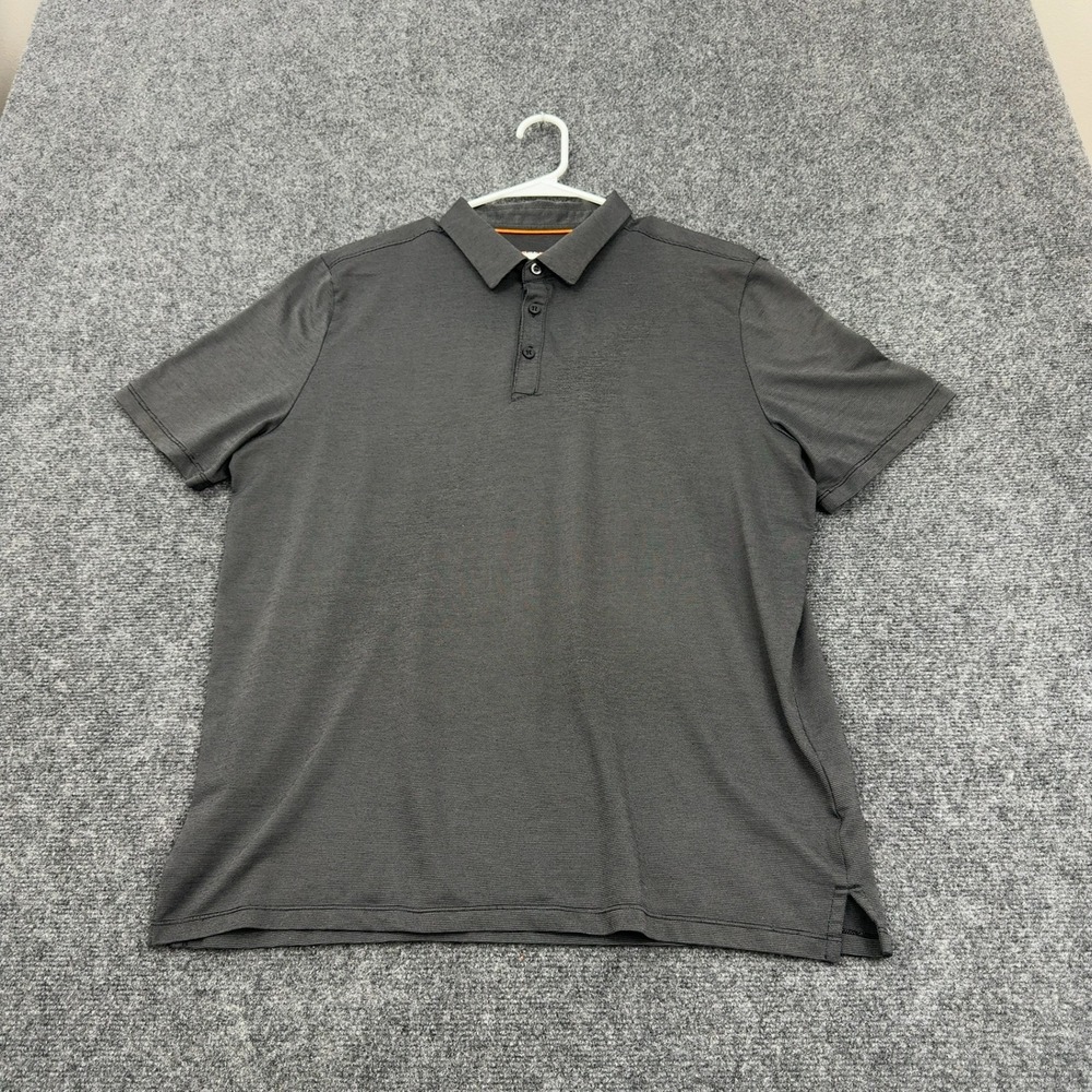 Modern Ambition Polo Shirt Mens L Grey Recycled Polyester Cotton Casual Athletic